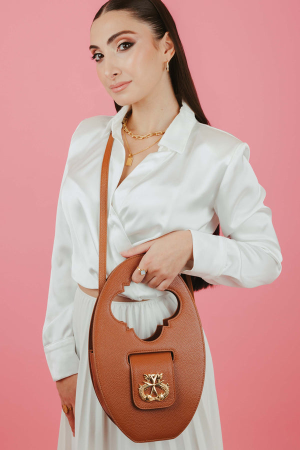Carisma Tereża's Round Leather Tan Bag