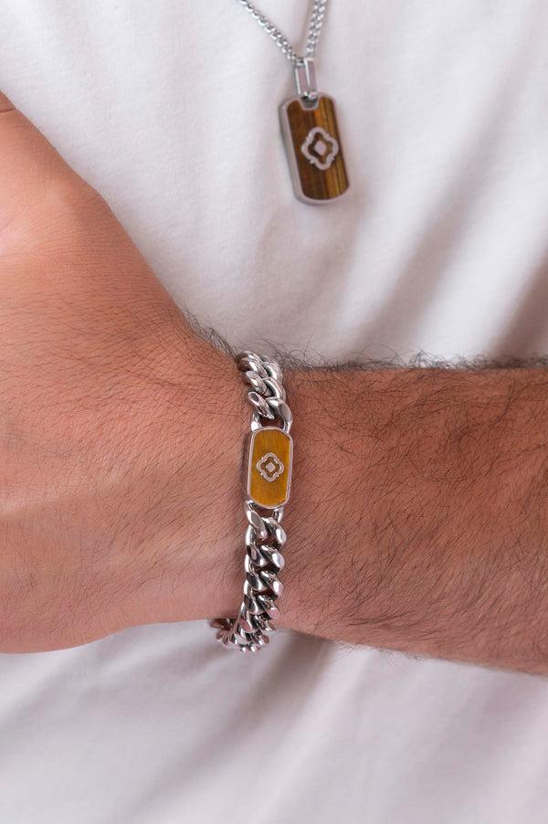Carisma Tiger's Eye Curb Chain Bracelet