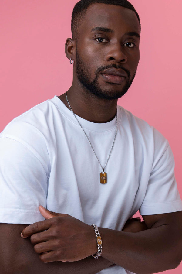 Carisma Tiger's Eye Tag Necklace