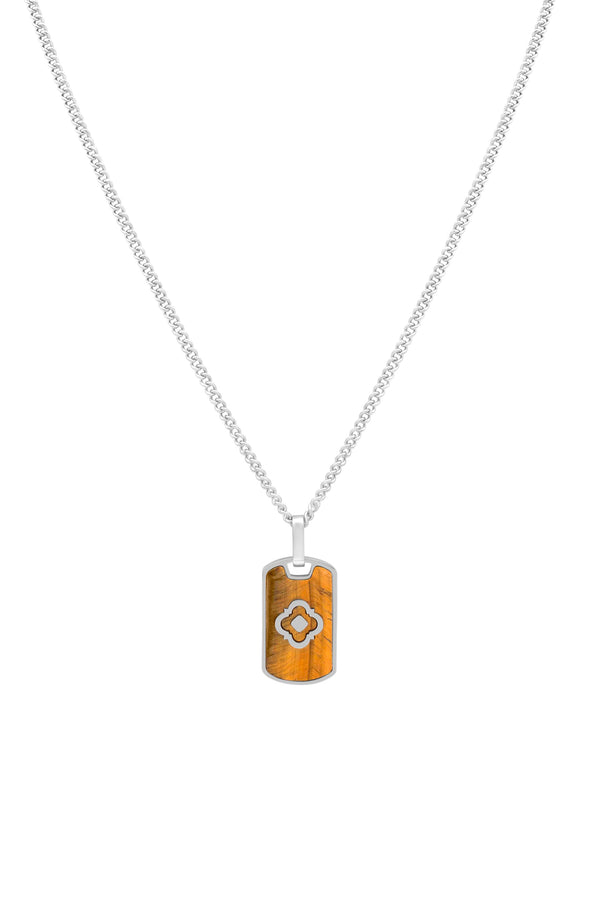 carisma Tiger's Eye Tag Necklace