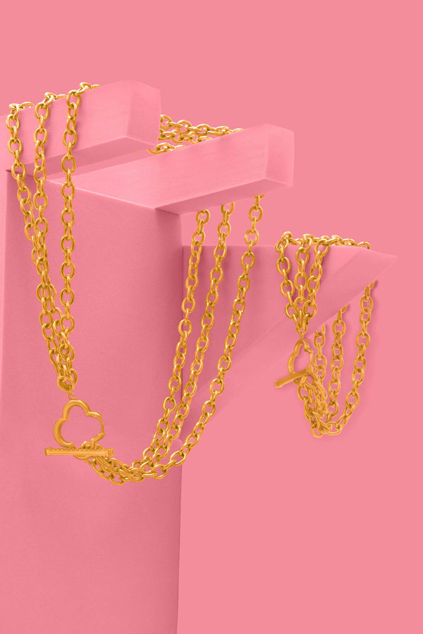 carisma Carisma Triple Chain Bracelet & Necklace Gift Set