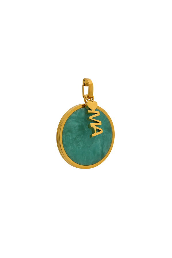 Carisma Turquoise Stone Large Circle Pendant
