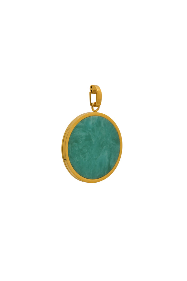 carisma Turquoise Stone Large Circle Pendant