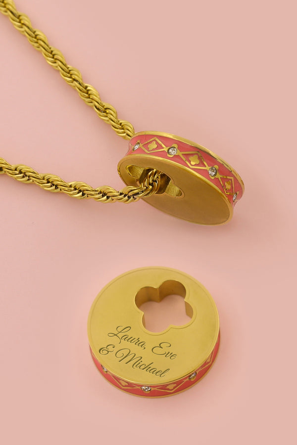 carisma Venere's Pink Engravable Ring Pendant