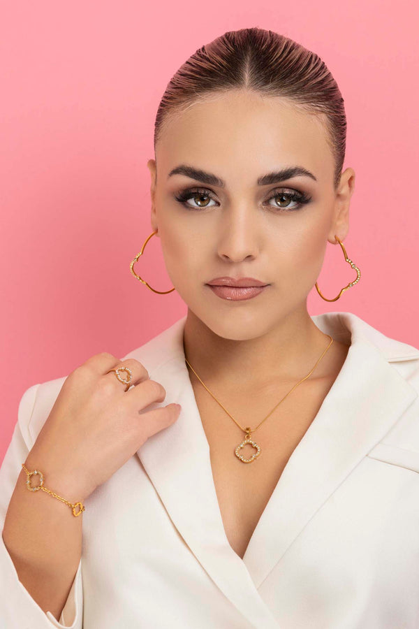 Carisma Von's Crystal Statement Hoop Earring Set