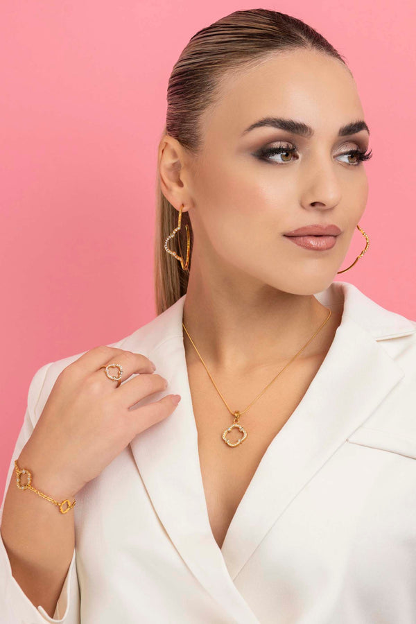 Carisma Von's Crystal Statement Hoop Earring Set