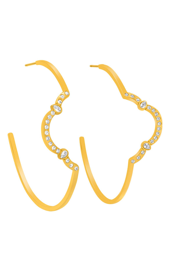 carisma Von's Crystal Statement Hoop Earring Set
