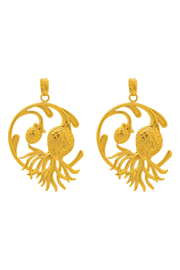 carisma Widnet Il-Baħar Hollow Pendant Earring Set