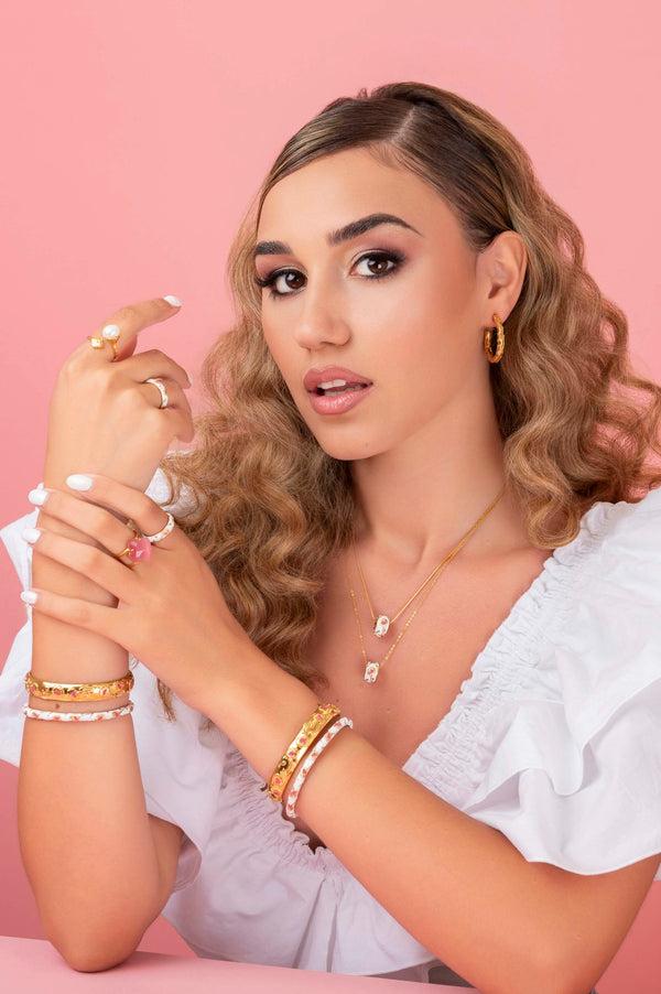 Carisma Widnet Il-Baħar White Bangle & Ring Gift Set