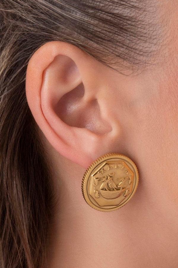 Carisma Xini Coin Statement Stud Earring Set