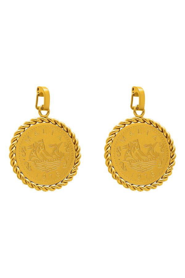 carisma Xini Rope Coin Pendant Earring Set