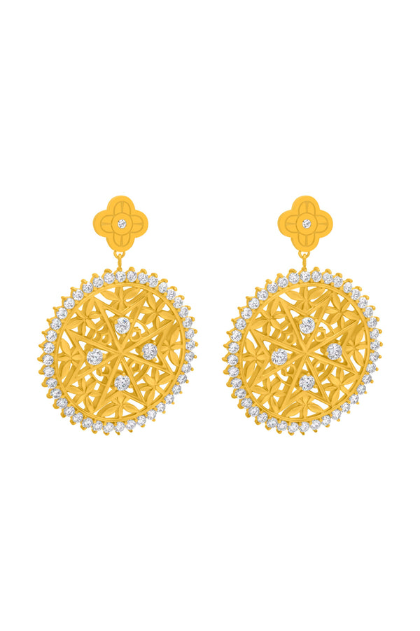 carisma Dazzling Maltese Cross Statement Earring Set
