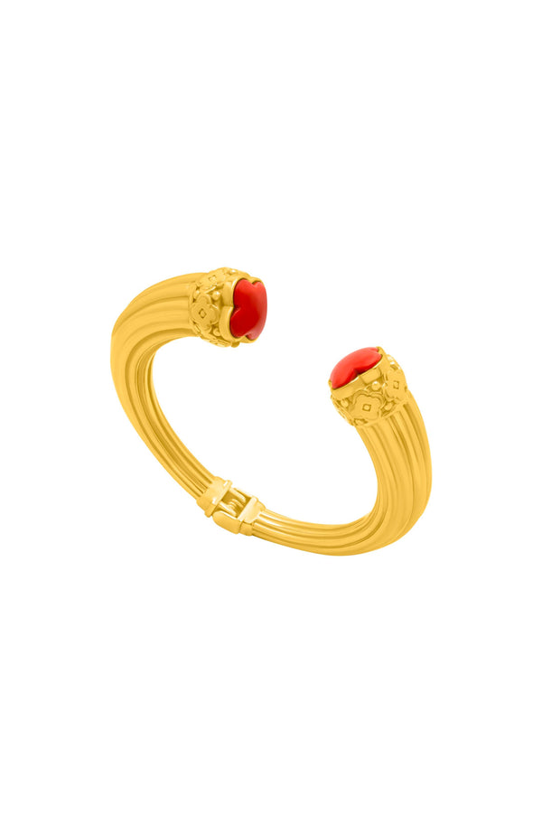 Carisma Donatella's Coral Statement Bangle & Ring Gift Set