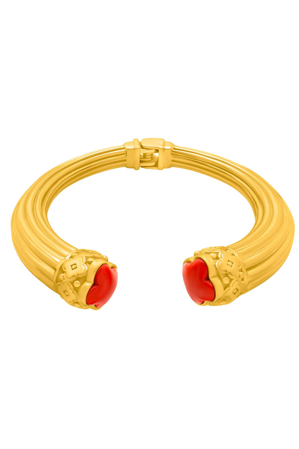 Carisma Donatella's Coral Statement Bangle & Ring Gift Set