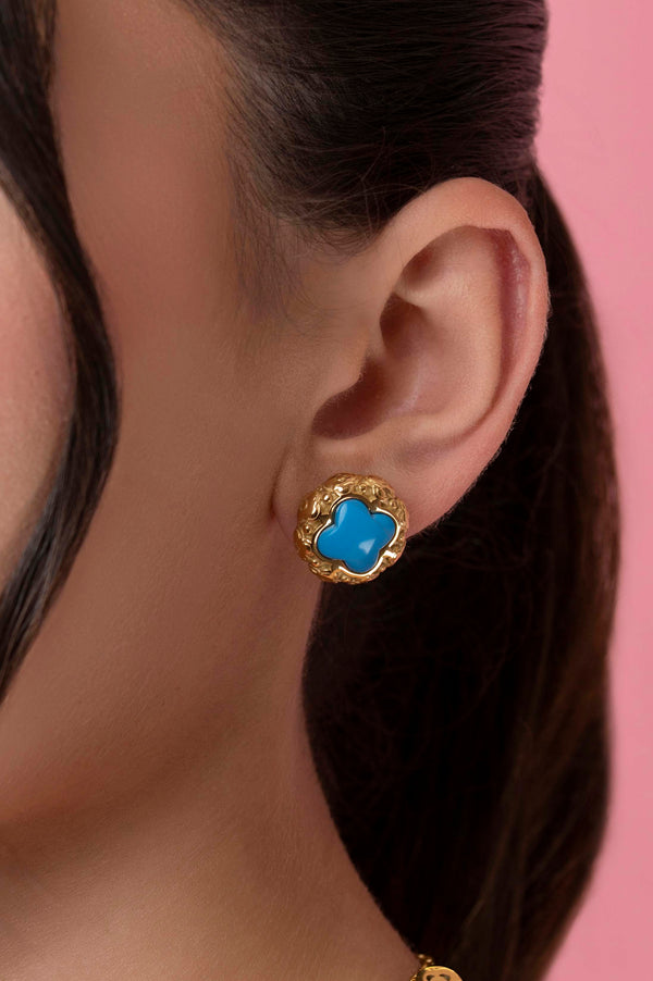 Carisma Donatella's Turquoise Statement Stud Earrings Set