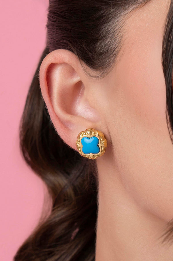 Carisma Donatella's Turquoise Statement Stud Earrings Set
