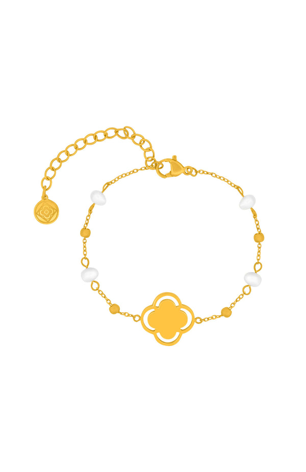 carisma Engravable Carisma Logo Freshwater Pearl Bracelet