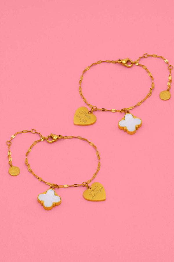 carisma Engravable Heart Friendship Bracelet Gift Set