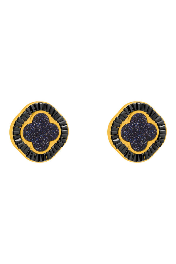 carisma Faniello's Midnight Sparkle Stone Stud Earring Set