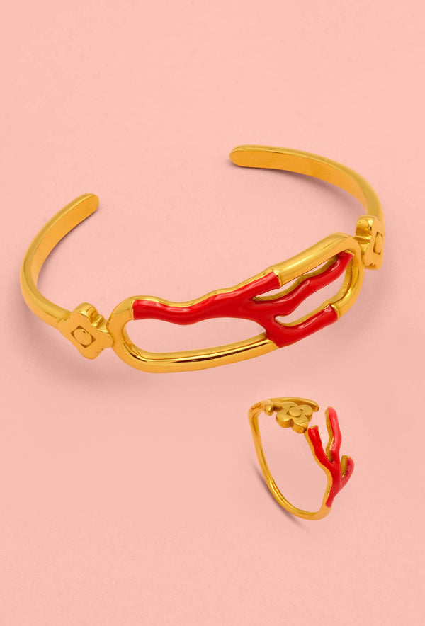 carisma Faraglioni's Coral Reef Ring & Bangle Gift Set
