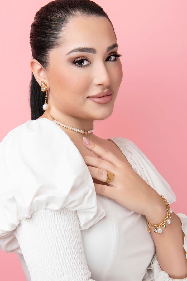 Carisma Farfett Tal-Fejġel Perla Drop Stud Earring Set