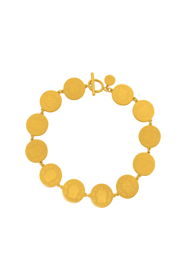 carisma Fortitude Faith & Hope Coin Link Choker Necklace