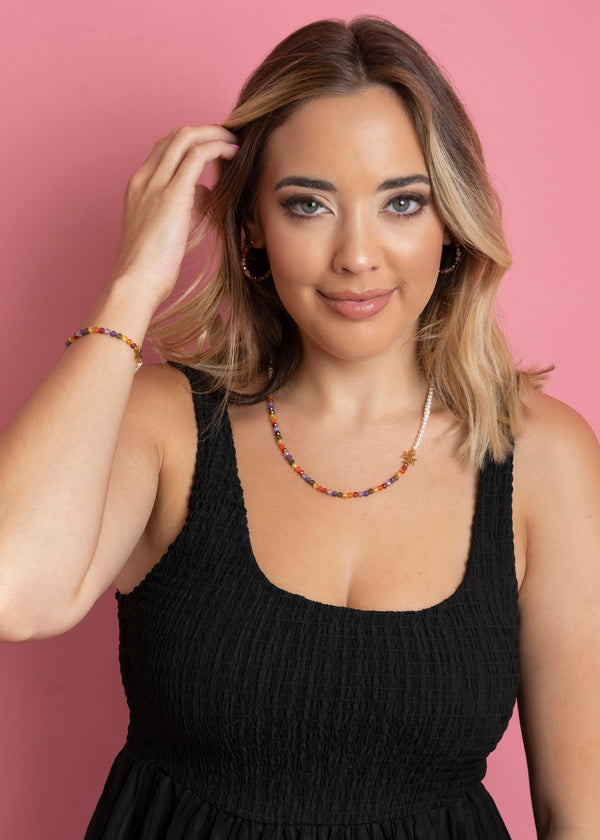 Carisma Freshwater Pearl & Beads Maltese Cross Necklace