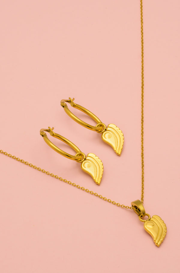 carisma Golden Luzzu Eye Pendant & Earring Set Gift Set