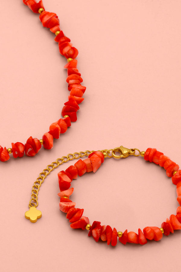 carisma Jacqui's Coral Shell Bracelet & Necklace Gift Set