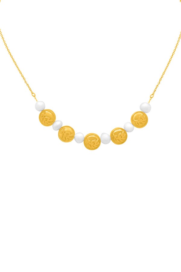 carisma Katerina's Coin & Freshwater Pearl Statement Choker