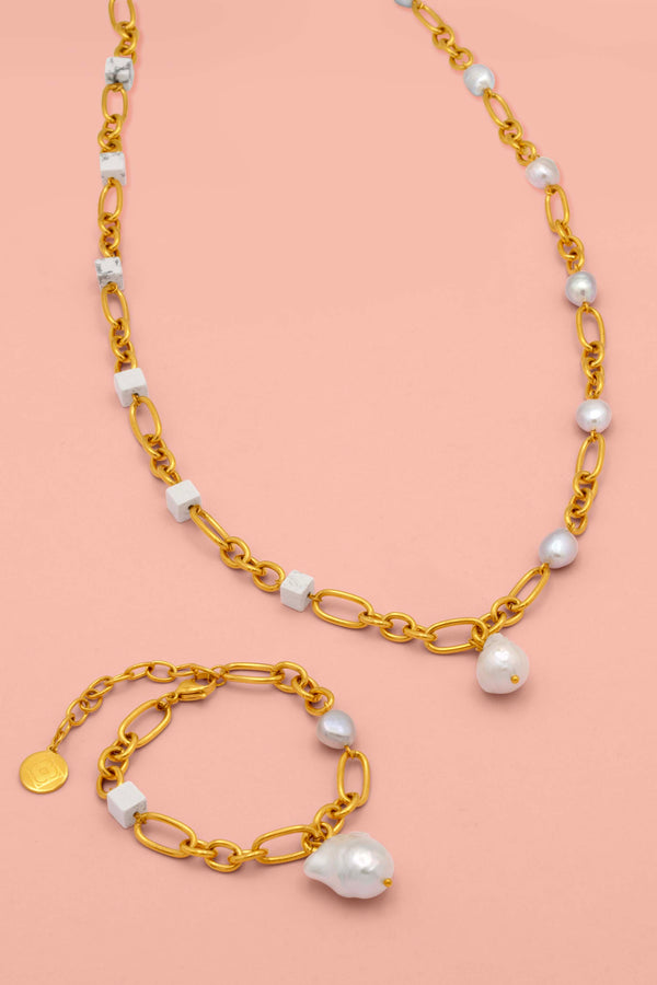 carisma Link Perla Chain Bracelet & Necklace Gift Set