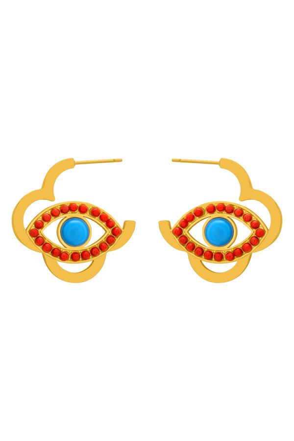 Carisma Malocchio's Evil Eye Statement Hoop Earring Set & Pendant Gift Set