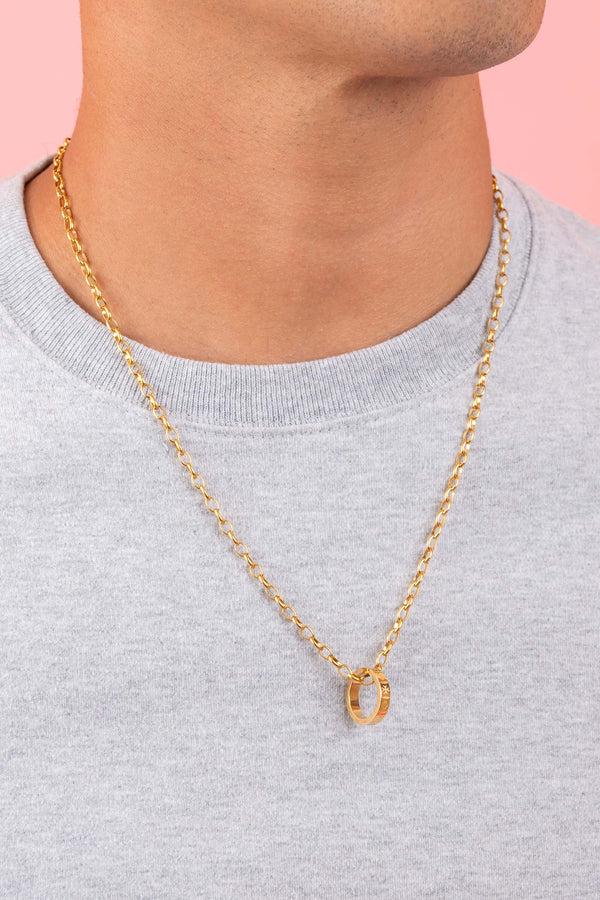 Carisma Maltese Legacy Gold Ring Pendant With Link Chain