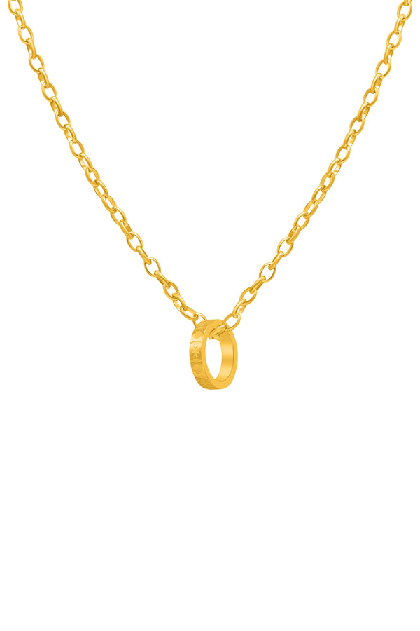 carisma Maltese Legacy Gold Ring Pendant with Link Chain