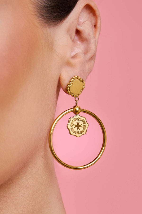 Carisma Maltese Mils Double Petite Hoop Earring Set