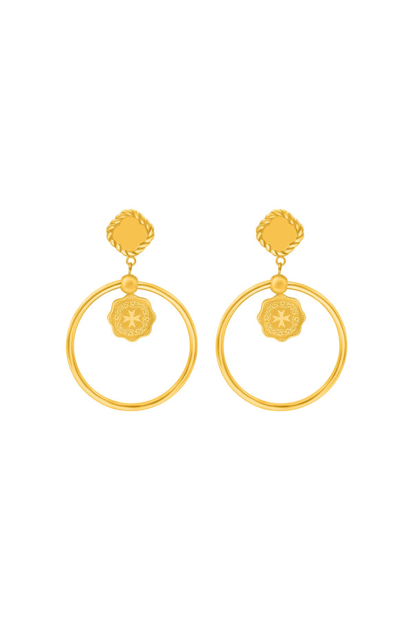 carisma Maltese Mils Double Petite Hoop Earring Set