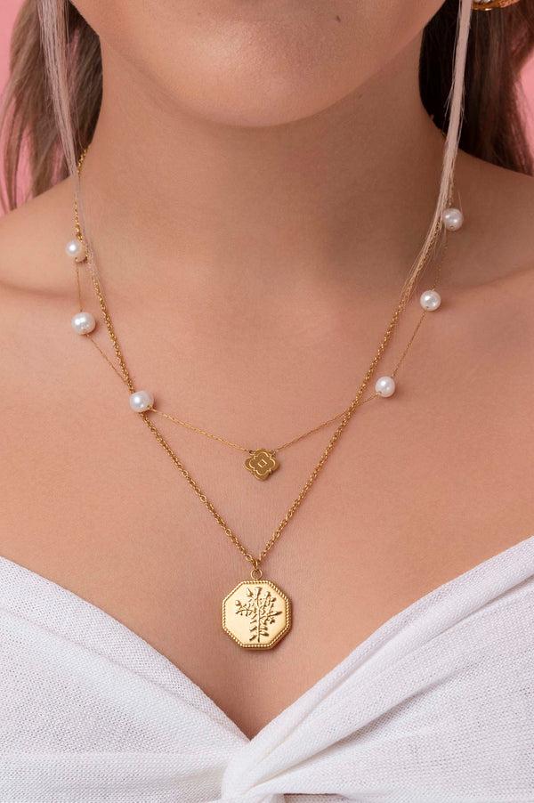 Carisma Margerita's Maltese Lira Double Pearl Necklace
