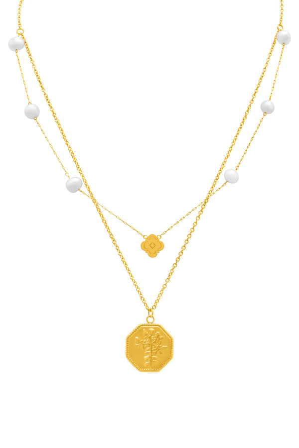 carisma Margerita's Maltese Lira Double Pearl Necklace