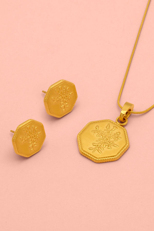 carisma Margerita's Maltese Lira Pendant & Stud Earrings Gift Set