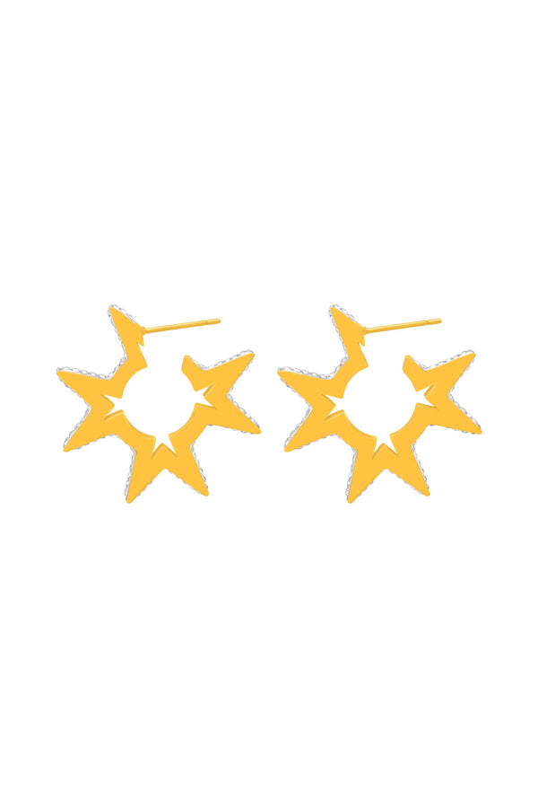 Carisma Marija's Hollow Maltese Cross Hoop Earring Set