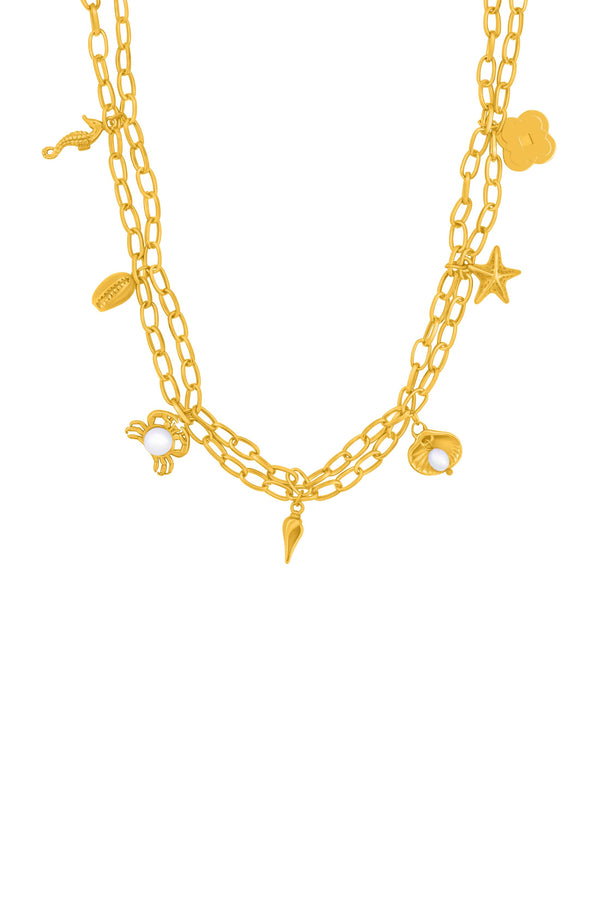 carisma Marina's Multi Charm Freshwater Pearl Necklace