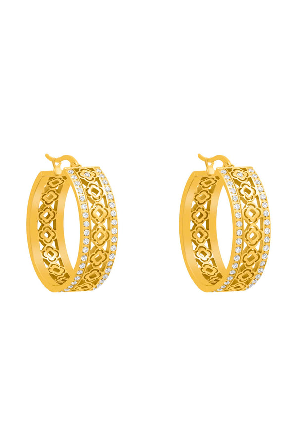 carisma Martina's Glamorous Logo Medium Hoop Earring Set
