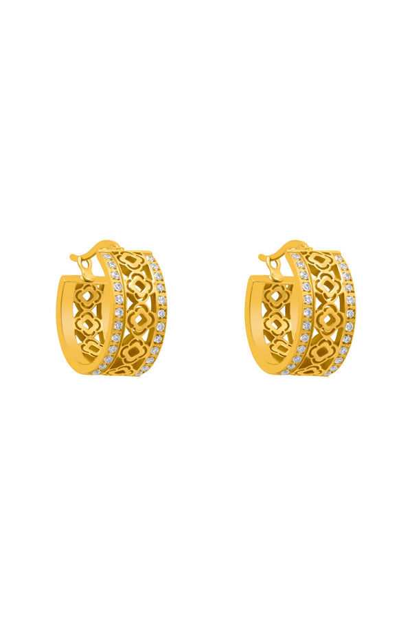 carisma Martina's Glamorous Logo Petite Hoop Earring Set