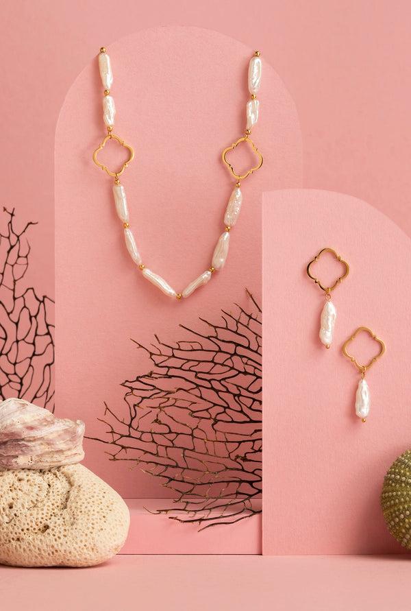 Carisma Meghan’s Baroque Freshwater Pearl Earring Set & Necklace Gift Set