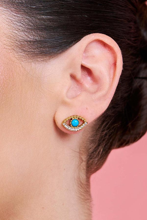 Carisma Milos Evil Eye Stud Earrings & Pendant Gift Set