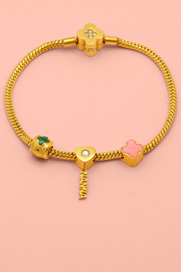 Carisma Purple Cat Eye Stone Engravable Token Charm