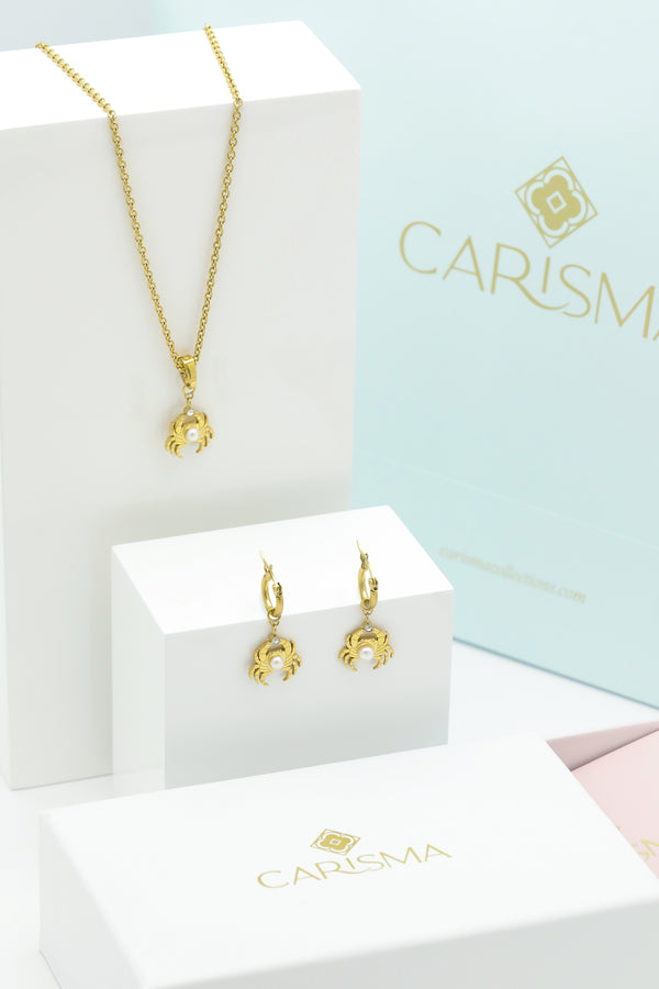 carisma Qabru Resilience FreshWater Pearl Necklace & Earring Gift Set