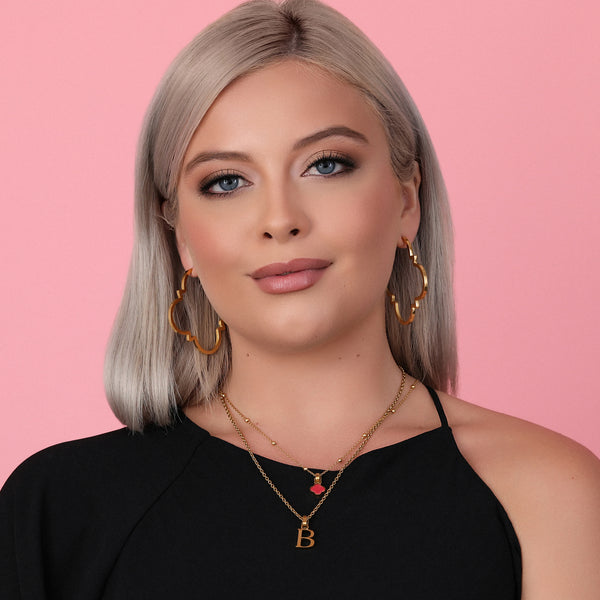 Carisma Roberta's Carisma Logo Oversized Hoop Earring Set