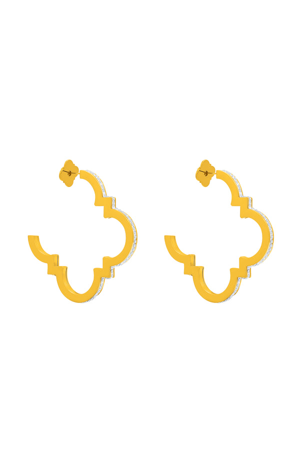 carisma Roberta’s Glamorous Carisma Logo Oversized Hoop Earring Set