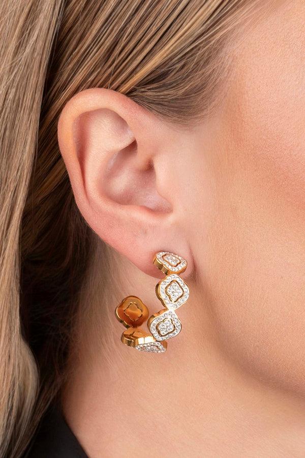 Carisma Rossi's Crystal Iconic Hoop Earrings & Drop Necklace Gift Set